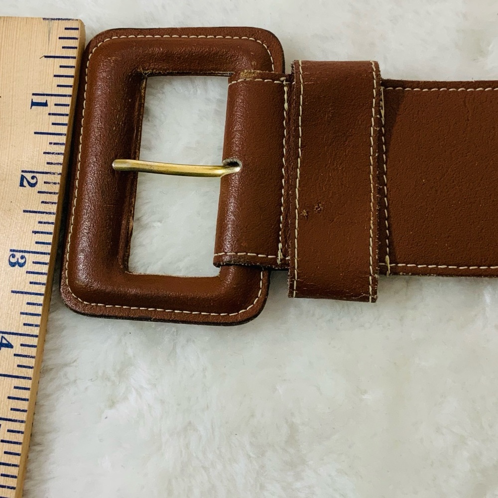 Christian Dior VINTAGE Leather Statement Belt - Picture 7 of 9